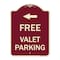 Signmission Free Valet Parking with Left Arrow Heavy-Gauge Aluminum Architectural Sign, 24" x 18", BU-1824-23943 A-DES-BU-1824-23943 - alternate 1